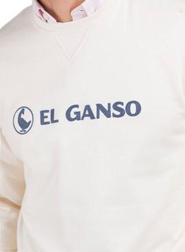 Sweatshirt Le Ganso Flocado beige pour homme