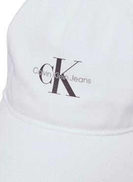 Casquette Calvin Klein Jeans Baseball Monologue blanche pour homme