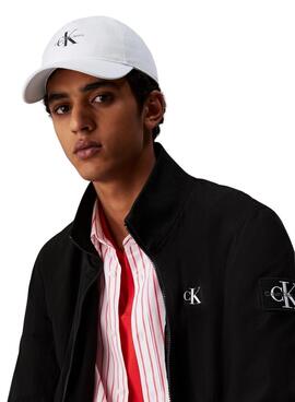 Casquette Calvin Klein Jeans Baseball Monologue blanche pour homme