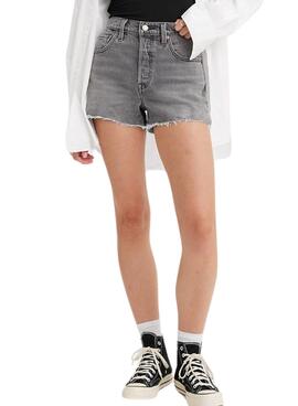 Shorts Levis 501 Original gris pour femme