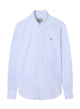 Chemise Silbon Oxford bleue et blanche pour homme
