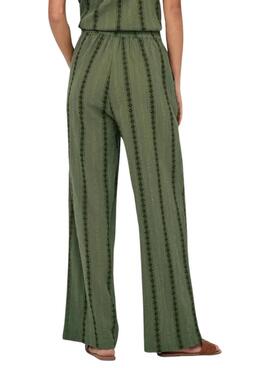 Pantalon Only Liana vert pour femme