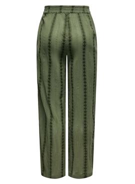 Pantalon Only Liana vert pour femme