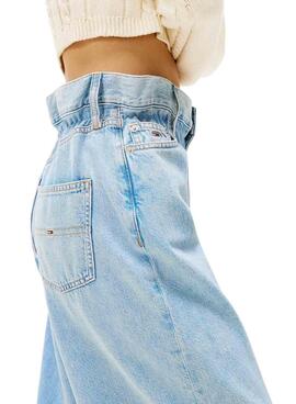 Pantalon en jean Tommy Jeans Paperbag bleu pour femme