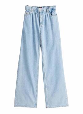 Pantalon en jean Tommy Jeans Paperbag bleu pour femme