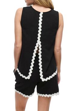Top Vila Noir pour femme
