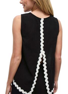 Top Vila Noir pour femme