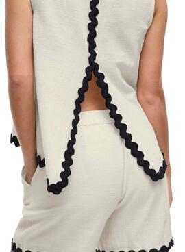 Haut Vila Manda beige pour femme