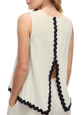Haut Vila Manda beige pour femme