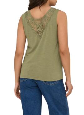 T-shirt Only Freda verte pour femme