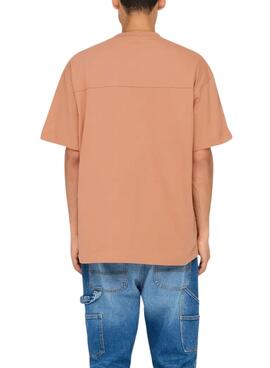 T-shirt Only and Sons King Loose orange pour homme