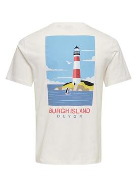 T-shirt Only and Sons Magnus Burgh Island pour homme