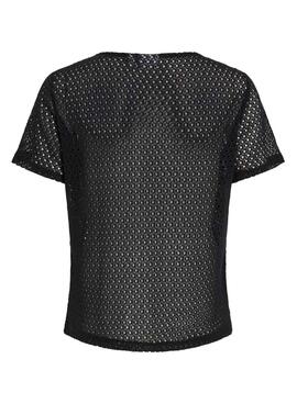 T-shirt Vila Mine noir pour femme.