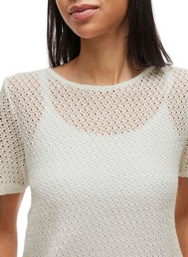 T-shirt Vila Mine blanc pour femme