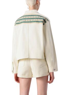 Veste en jean beige Zarzu pour femme