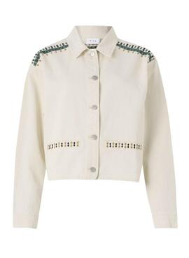 Veste en jean beige Zarzu pour femme