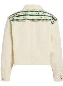 Veste en jean beige Zarzu pour femme