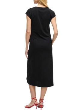 Robe Vila Vipompia noire  pour femme