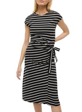 Robe Vila Vipompia à rayures noires pour femme