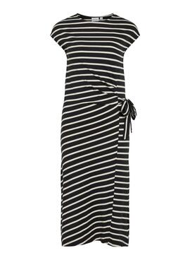 Robe Vila Vipompia à rayures noires pour femme