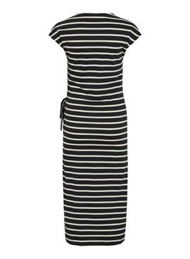 Robe Vila Vipompia à rayures noires pour femme