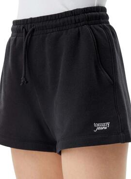 Shorts Tommy Jeans Script noir pour femme
