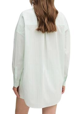 Chemise Calvin Klein Jeans Summer Poplin turquoise pour femme