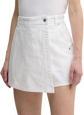 Short Pepe Jeans Skort blanc pour femme