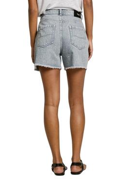 Shorts Pepe Jeans A Line gris pour femme