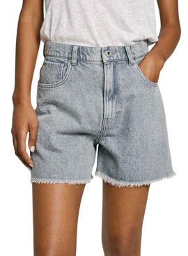Shorts Pepe Jeans A Line gris pour femme