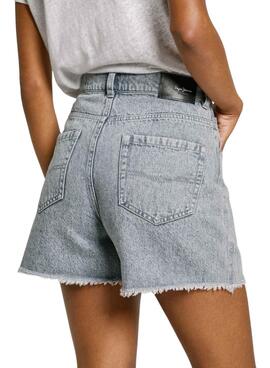 Shorts Pepe Jeans A Line gris pour femme