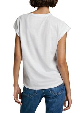 T-shirt Pepe Jeans Roalie blanc pour femme