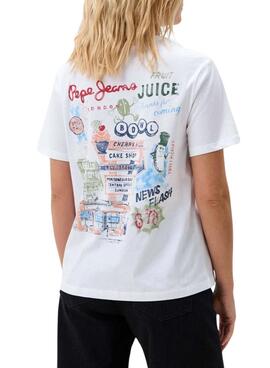 Débardeur Pepe Jeans Raven blanc pour femme