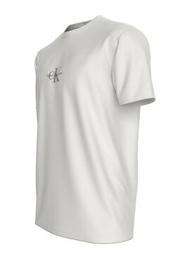 T-shirt Calvin Klein Jeans Monologue blanc pour femme