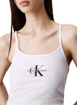 Débardeur Calvin Klein Monologue Strappy Blanc Femme