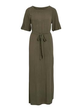 Robe Vila Vipaliva verte pour femme