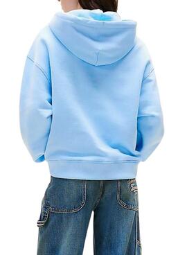 Sweatshirt Tommy Jeans Boxy bleue pour femme