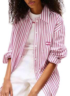 Robe Tommy Jeans Oversized rose pour femme