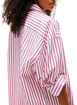Robe Tommy Jeans Oversized rose pour femme
