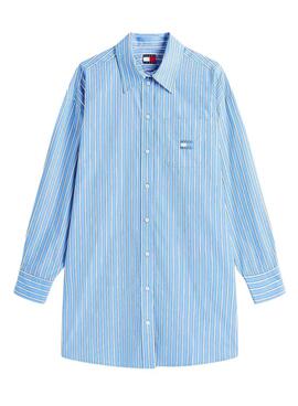 Robe Tommy Jeans Oversized bleue pour femme.