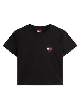 T-shirt Tommy Jeans Flag noir pour femme