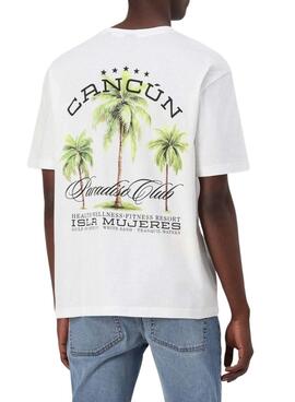 T-shirt Only and Sons Keane blanc Cancún pour homme