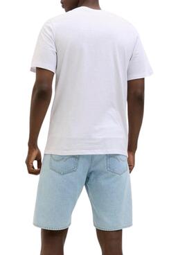 T-shirt Jack and Jones Jaxon blanc pour homme