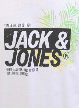 T-shirt Jack and Jones Jaxon blanc pour homme