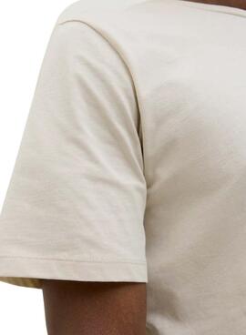 T-shirt Jack and Jones Jaxon beige pour homme
