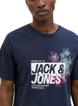 T-shirt Jack and Jones Jaxon marine pour homme