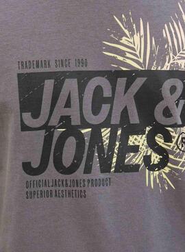 T-shirt Jack and Jones Jaxon gris pour homme