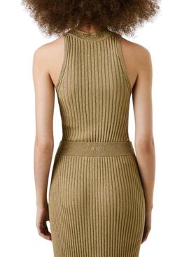 Haut Pepe Jeans Celia doré pour femme