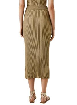 Jupe Pepe Jeans Celia dorée pour femme