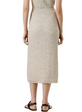 Jupe Pepe Jeans Claire beige pour femme